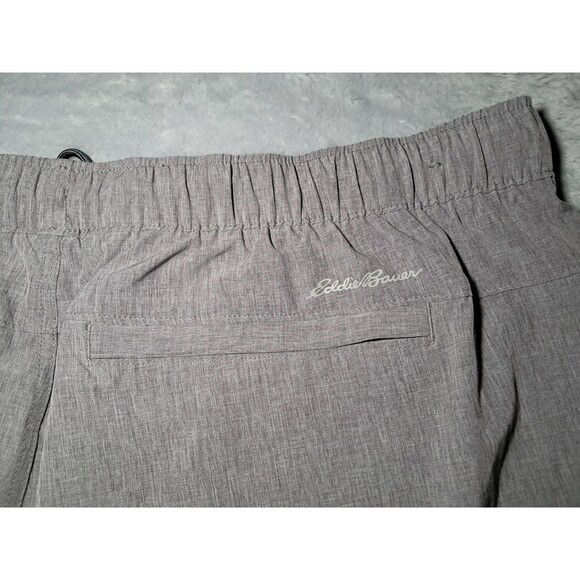 Eddie Bauer Shorts Tech Woven Pull On Mens 2X Gray Drawstring Comfy - Picture 9 of 9